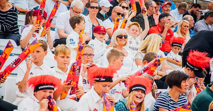 crowd enjoy the t20 cricket at Durham